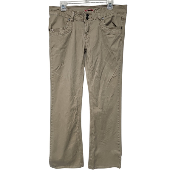 Union Bay Pants Womens Sz 13 Khaki Baggy Vtg Y2K Skater Grunge Wide Leg - Picture 1 of 9